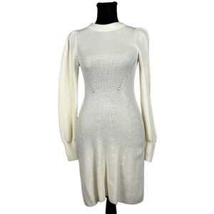 Abercrombie & Fitch White Knit Mock Neck Dress - Women’s XXS